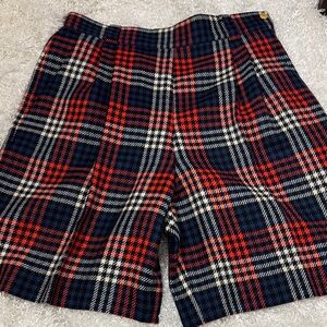 Mondi vintage wool plaid shorts size 42 new old stock
